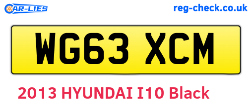 WG63XCM are the vehicle registration plates.