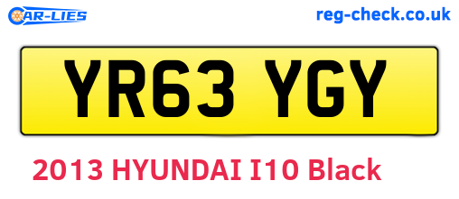 YR63YGY are the vehicle registration plates.