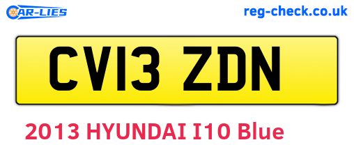 CV13ZDN are the vehicle registration plates.