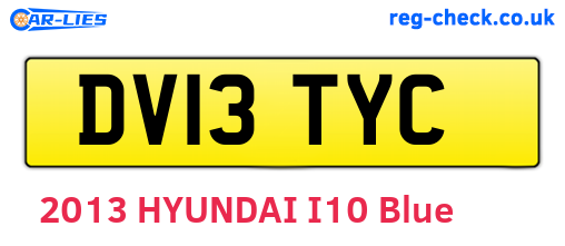 DV13TYC are the vehicle registration plates.