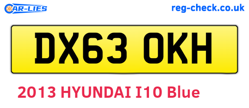 DX63OKH are the vehicle registration plates.