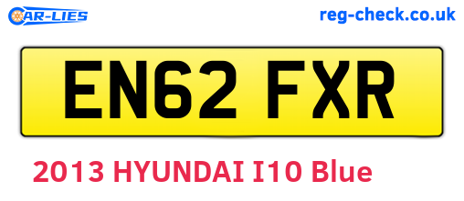EN62FXR are the vehicle registration plates.