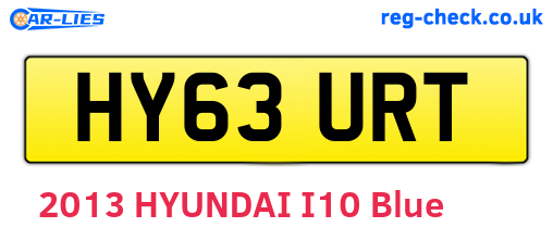 HY63URT are the vehicle registration plates.