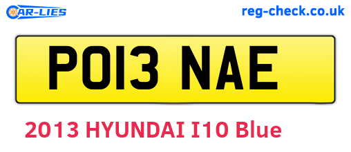 PO13NAE are the vehicle registration plates.
