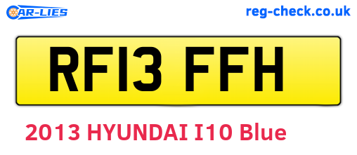 RF13FFH are the vehicle registration plates.