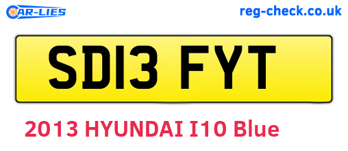 SD13FYT are the vehicle registration plates.