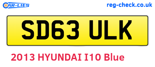 SD63ULK are the vehicle registration plates.
