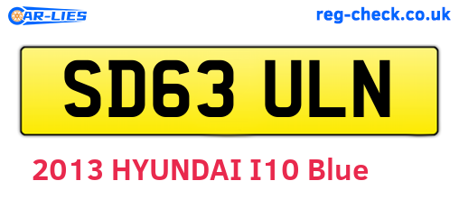 SD63ULN are the vehicle registration plates.