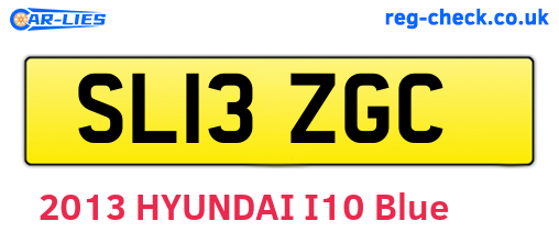 SL13ZGC are the vehicle registration plates.