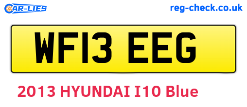 WF13EEG are the vehicle registration plates.