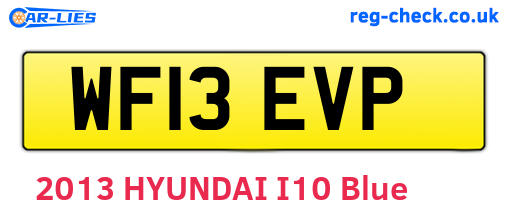 WF13EVP are the vehicle registration plates.