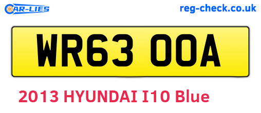 WR63OOA are the vehicle registration plates.