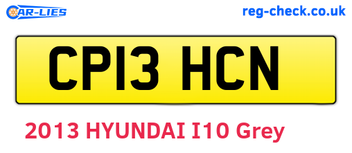 CP13HCN are the vehicle registration plates.