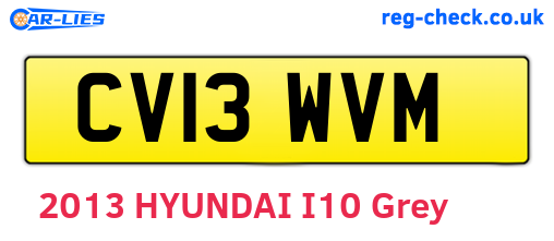 CV13WVM are the vehicle registration plates.