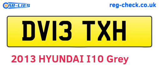 DV13TXH are the vehicle registration plates.