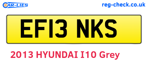 EF13NKS are the vehicle registration plates.