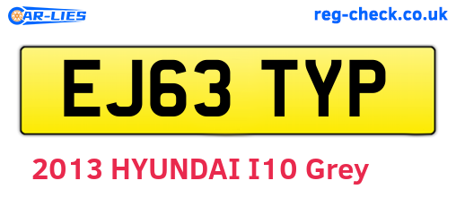 EJ63TYP are the vehicle registration plates.