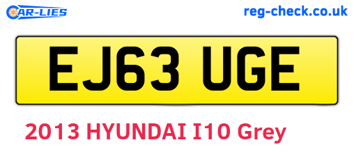 EJ63UGE are the vehicle registration plates.