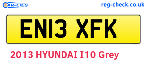 EN13XFK are the vehicle registration plates.
