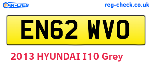 EN62WVO are the vehicle registration plates.