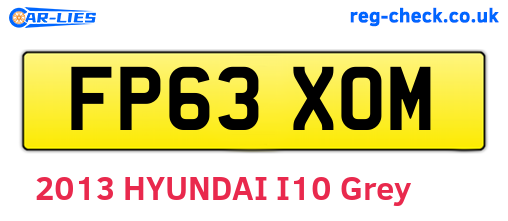 FP63XOM are the vehicle registration plates.