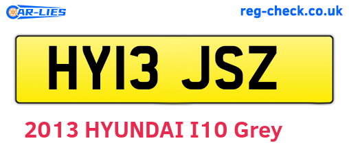 HY13JSZ are the vehicle registration plates.