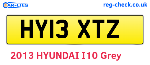 HY13XTZ are the vehicle registration plates.
