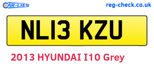 NL13KZU are the vehicle registration plates.