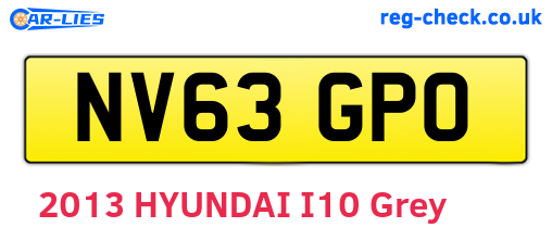 NV63GPO are the vehicle registration plates.