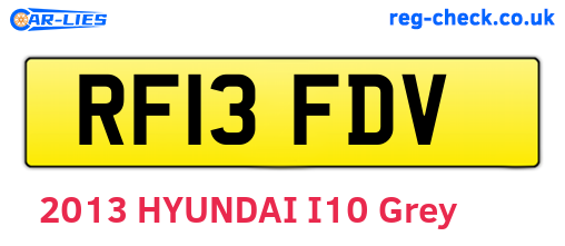 RF13FDV are the vehicle registration plates.