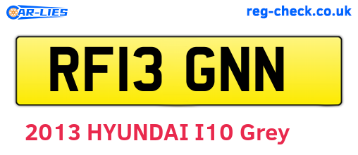RF13GNN are the vehicle registration plates.