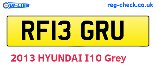 RF13GRU are the vehicle registration plates.