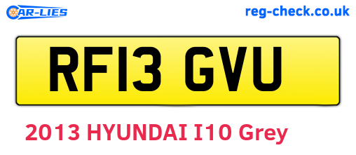 RF13GVU are the vehicle registration plates.