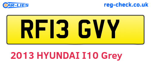 RF13GVY are the vehicle registration plates.