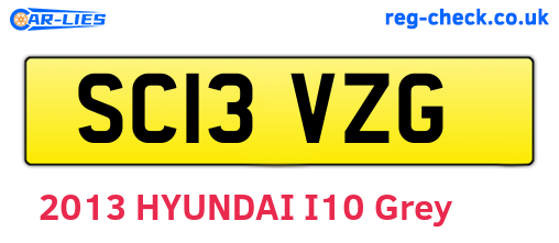 SC13VZG are the vehicle registration plates.