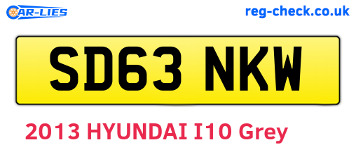 SD63NKW are the vehicle registration plates.