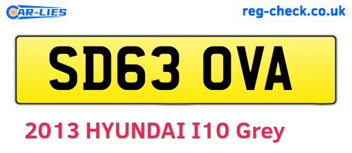 SD63OVA are the vehicle registration plates.