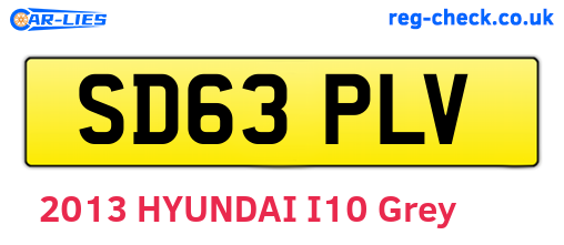 SD63PLV are the vehicle registration plates.