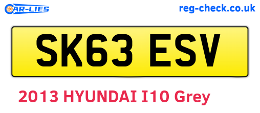 SK63ESV are the vehicle registration plates.