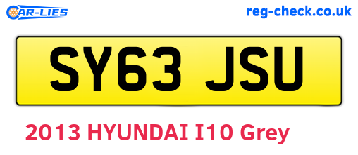 SY63JSU are the vehicle registration plates.