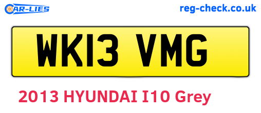 WK13VMG are the vehicle registration plates.