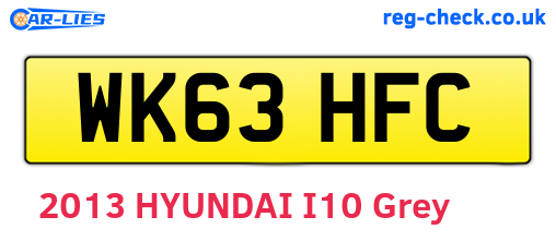 WK63HFC are the vehicle registration plates.