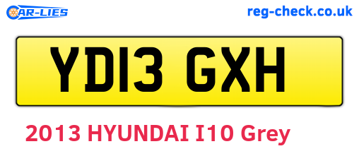 YD13GXH are the vehicle registration plates.