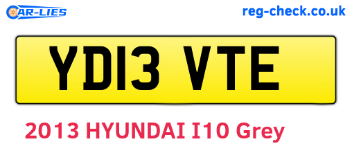 YD13VTE are the vehicle registration plates.