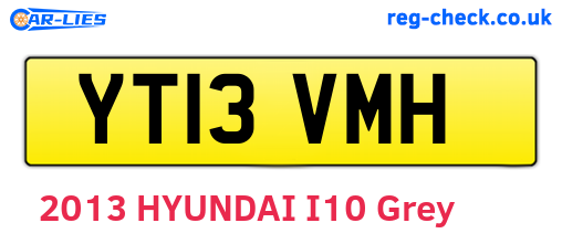 YT13VMH are the vehicle registration plates.