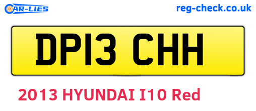 DP13CHH are the vehicle registration plates.