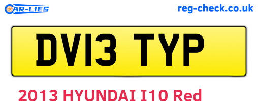 DV13TYP are the vehicle registration plates.