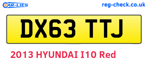 DX63TTJ are the vehicle registration plates.