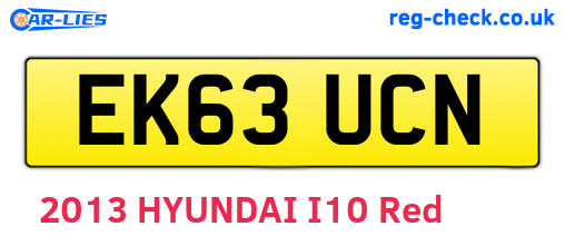 EK63UCN are the vehicle registration plates.