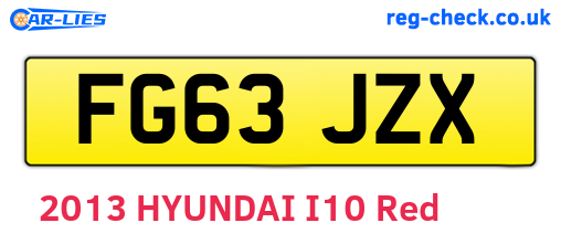 FG63JZX are the vehicle registration plates.